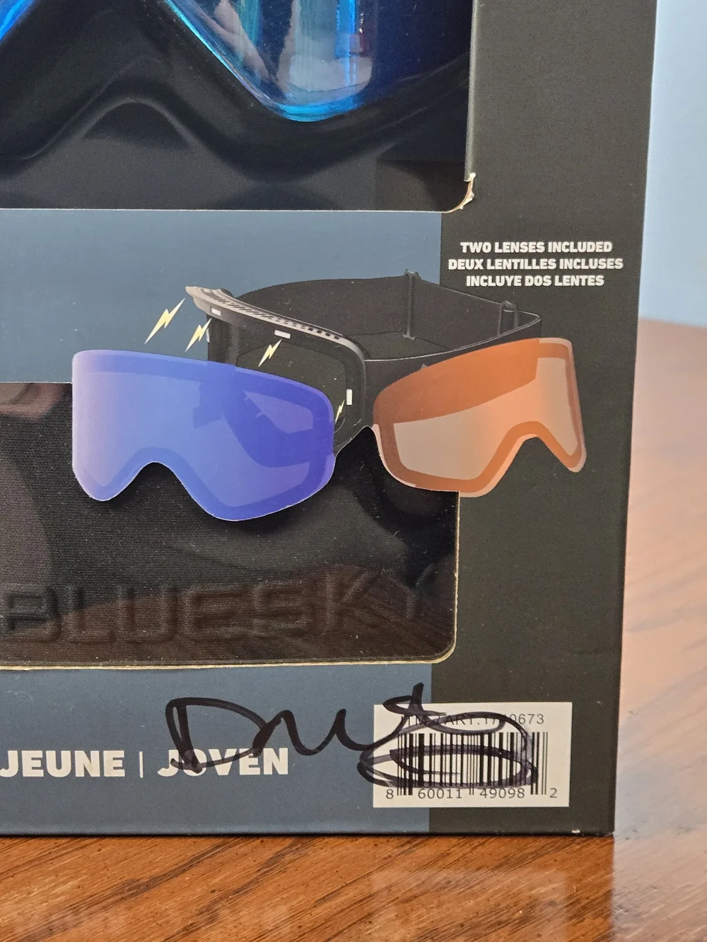 Bluesky Youth Snow Goggles Magnetic Lens Ski‎ Snowboard Blue w/ Extra Lens NIB